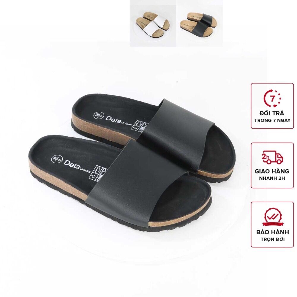 Dép birken Detaunisex dép đế trấu nam nữ bảng ngang lớn