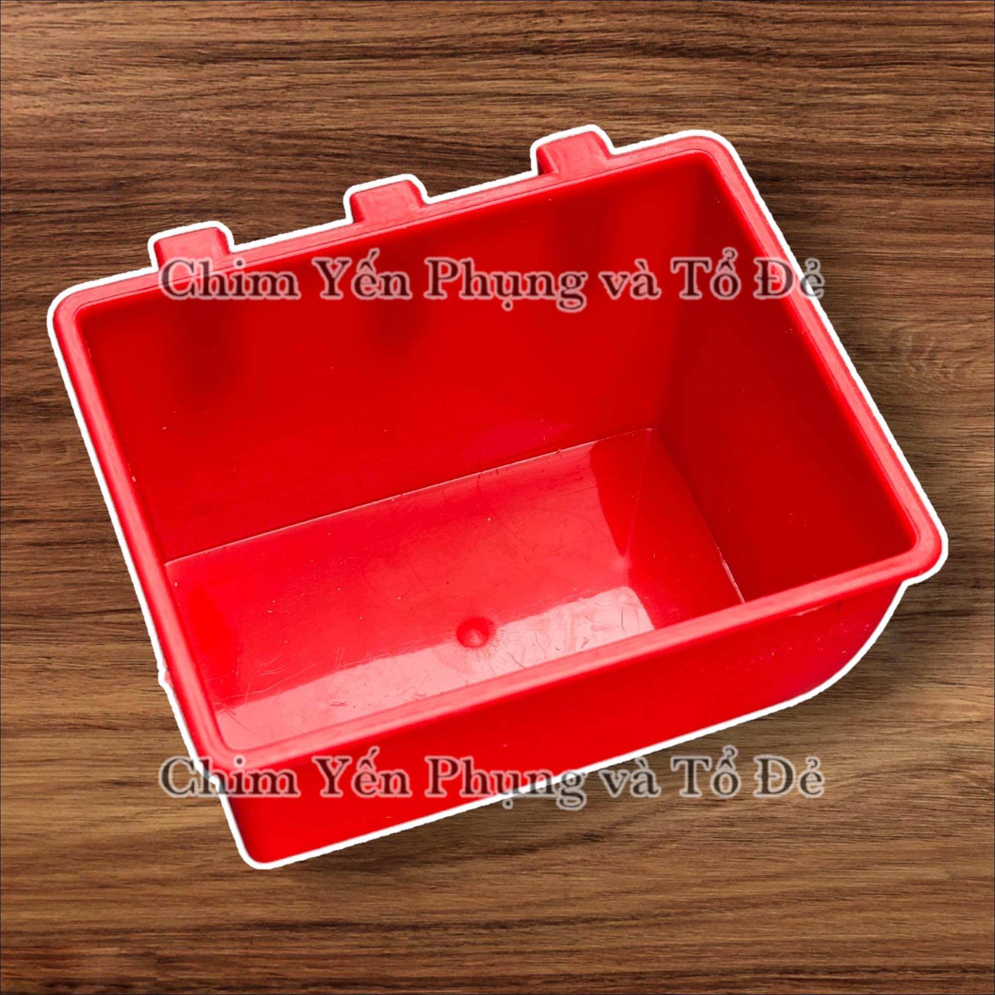 [size trung] Máng ăn vuông nhựa cứng, bền cho Thú Cưng.