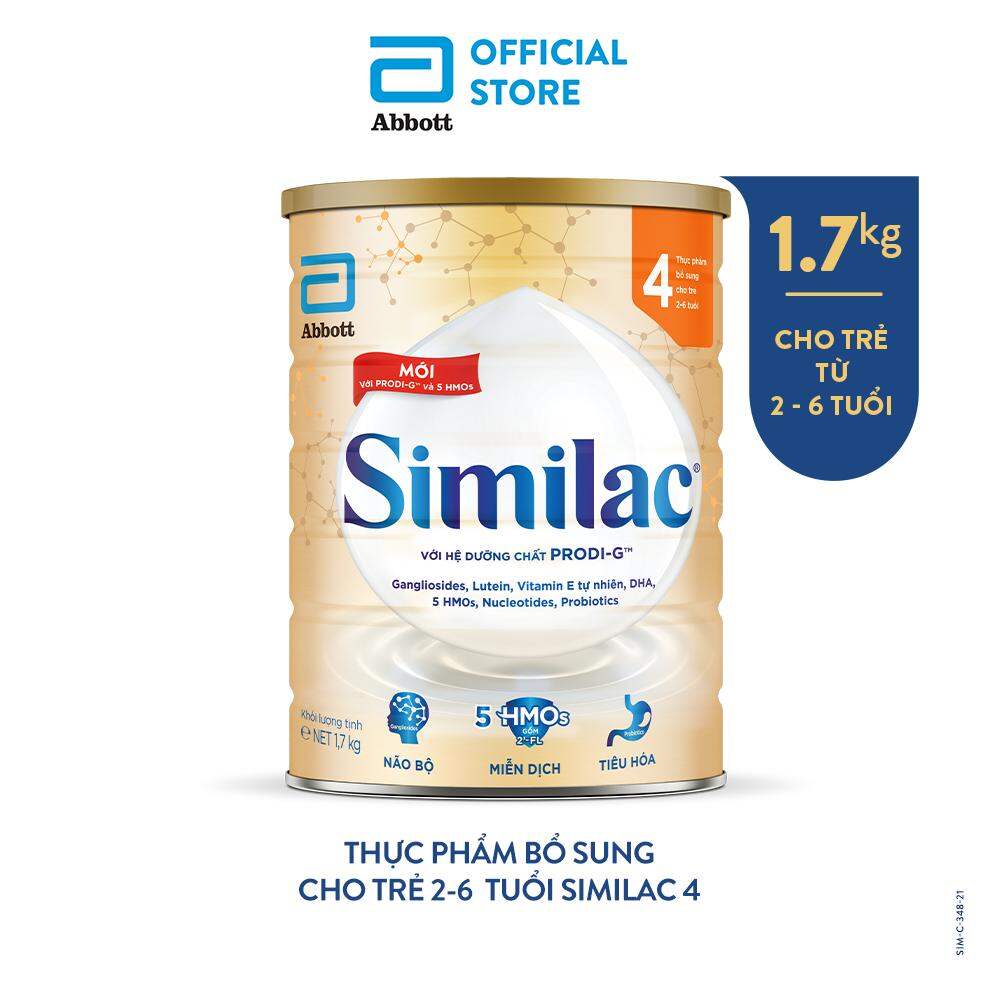 [HSD 06/2023] Sữa Similac 4 HMO lon 1,7kg mẫu mới 5HMOs