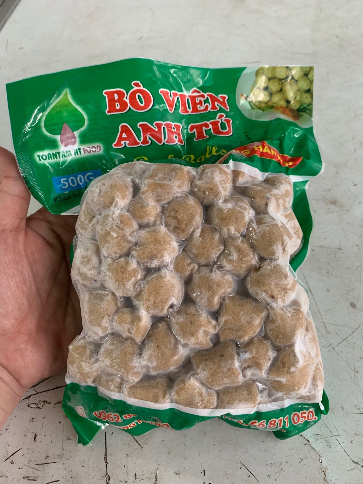 Bò viên chiên giòn ăn ngon  túi 500gr (giao 4h tphcm)
