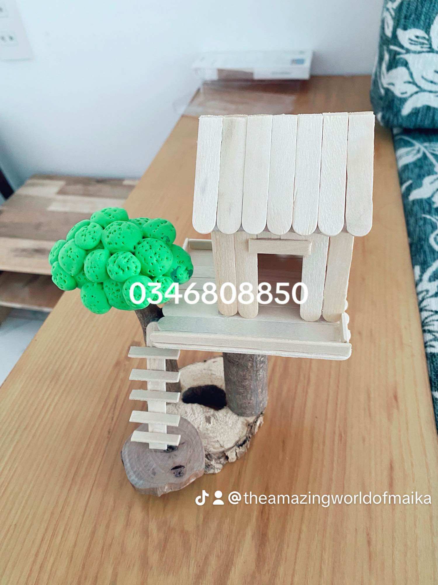 Nhà mô hình que kem handmade