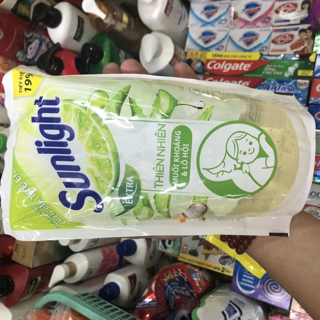 Nước rửa chén Túi Sunlight 750ml trà xanh