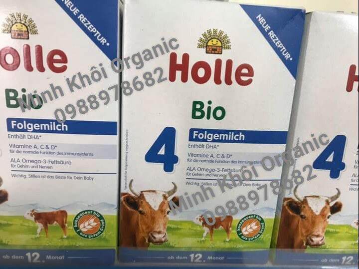 Sữa Holle 4/ Sữa bò công thức hữu cơ 600gr [Đức ☆ Date 2023]