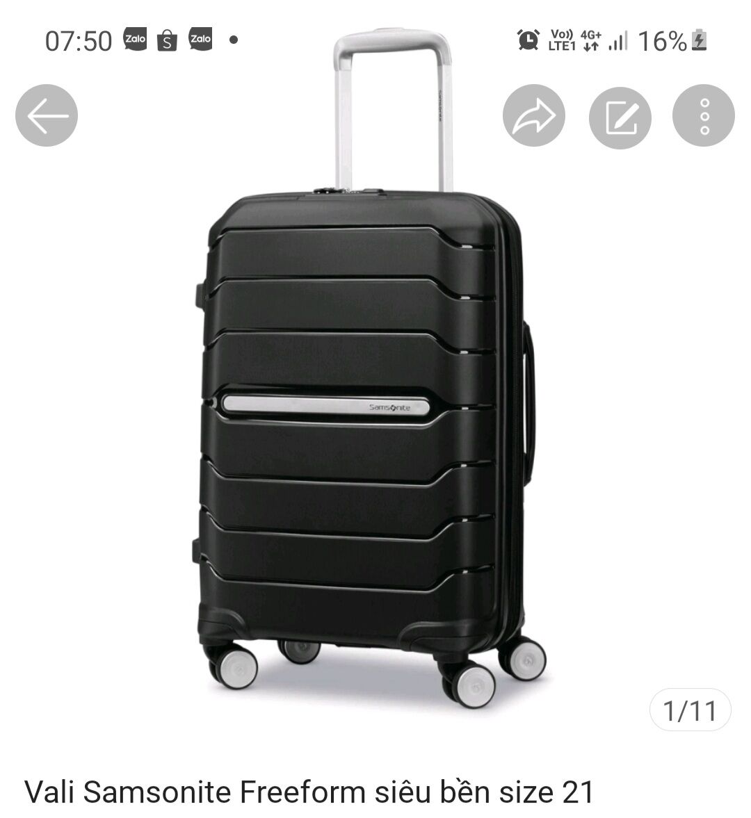 Vali Samsonite Freeform siêu bền size 21