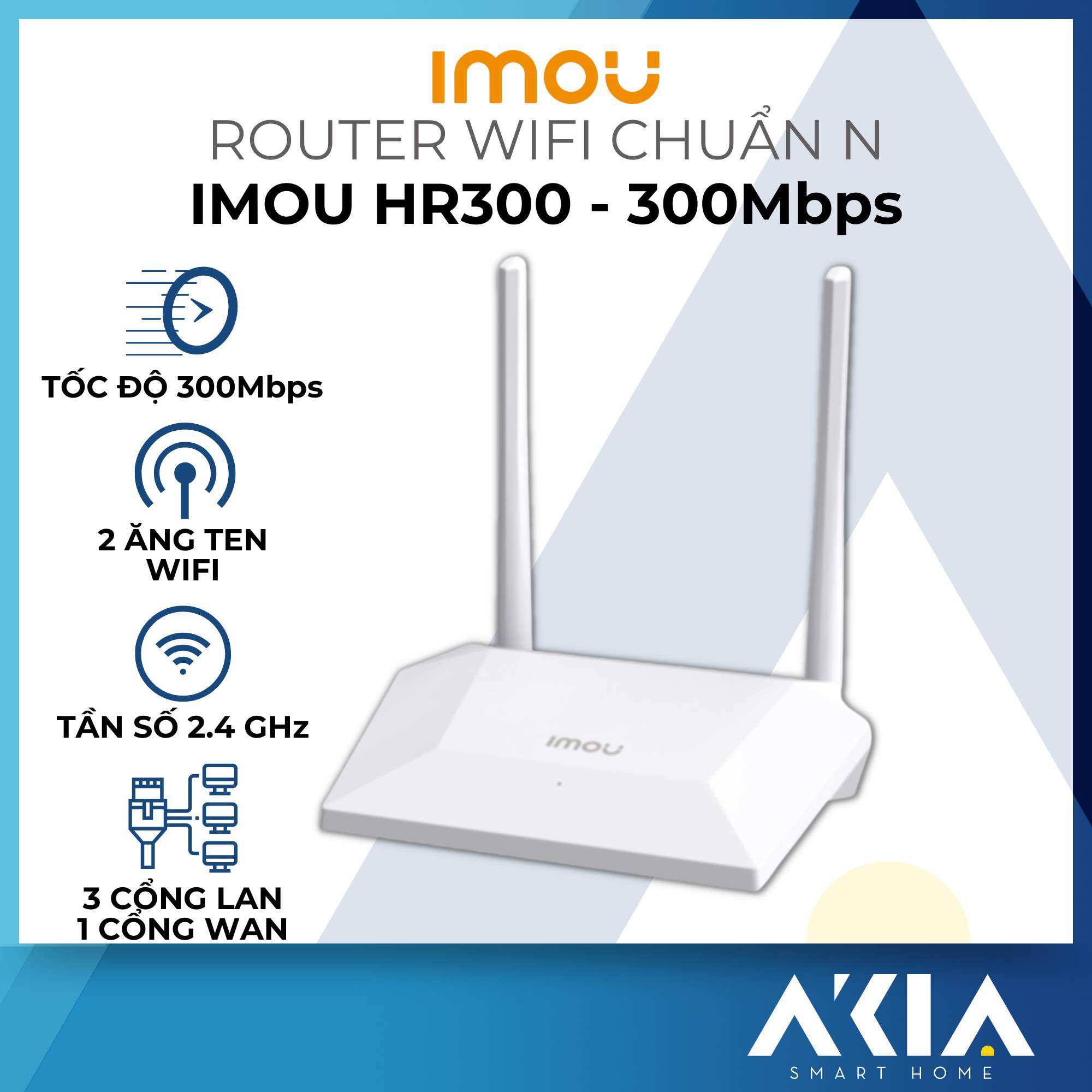 Router wifi Imou HR300 chuẩn N 300Mbps