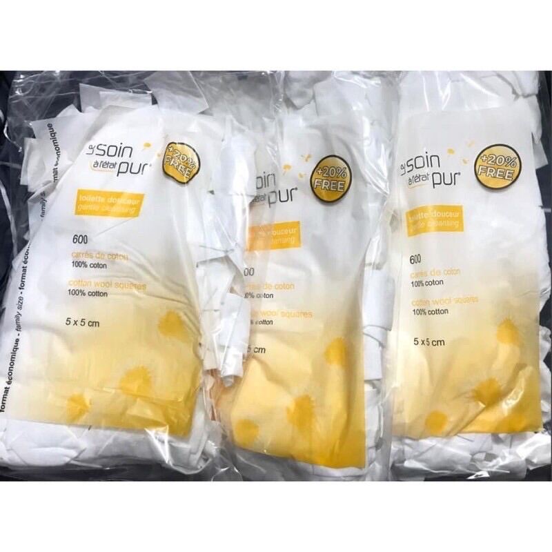 Bông Tẩy Trang Pháp Tetra Medical Carrés De Coton 500 Miếng Chiết Xuất Từ Các Thành Phần Lành Tính Chất Lượng Đảm Bảo An Toàn Cho Người Sử Dụng Cam Kết Như Mô Tả