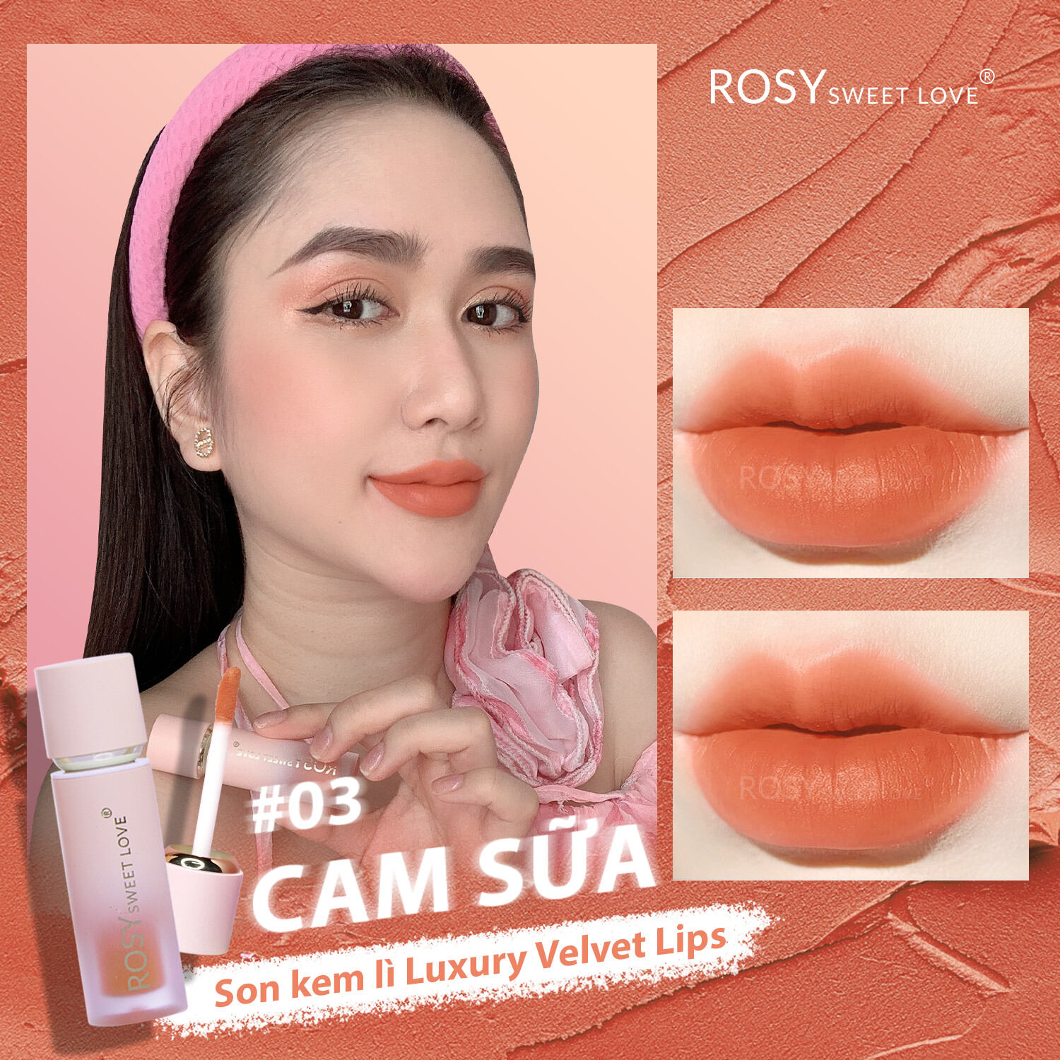 [chính hãng]son kem lì Rosy an toàn mẹ bầu