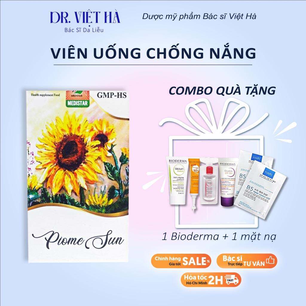 VIÊN UỐNG CHỐNG NẮNG PIOME SUN| BS HÀ DA LIỄU KHUYÊN DÙNG| BS HÀ Da Liễu Khuyên Dùng