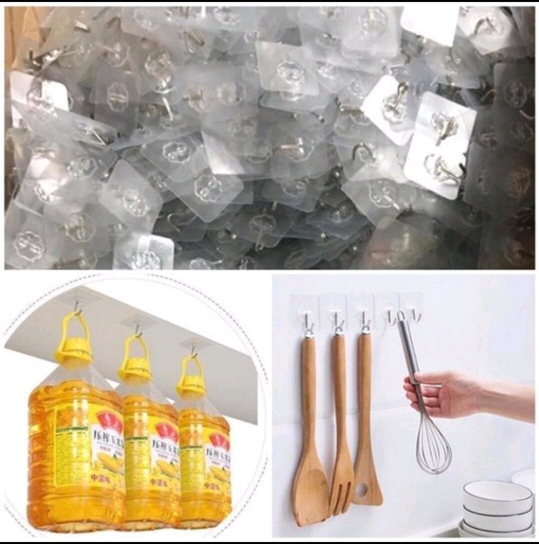 Móc Dán Trong Suốt Chịu Lực Siêu Chắc