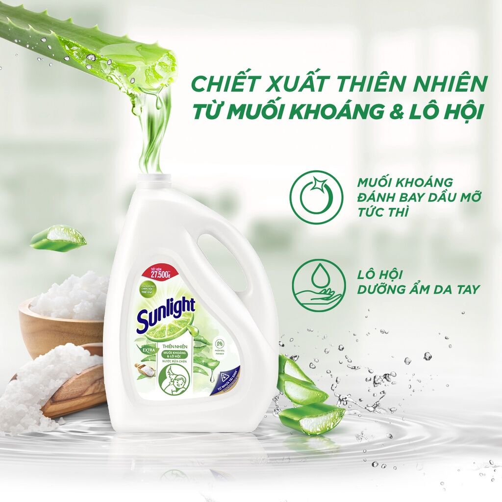 Nước rửa chén sunlight trắng 3.6kg. 