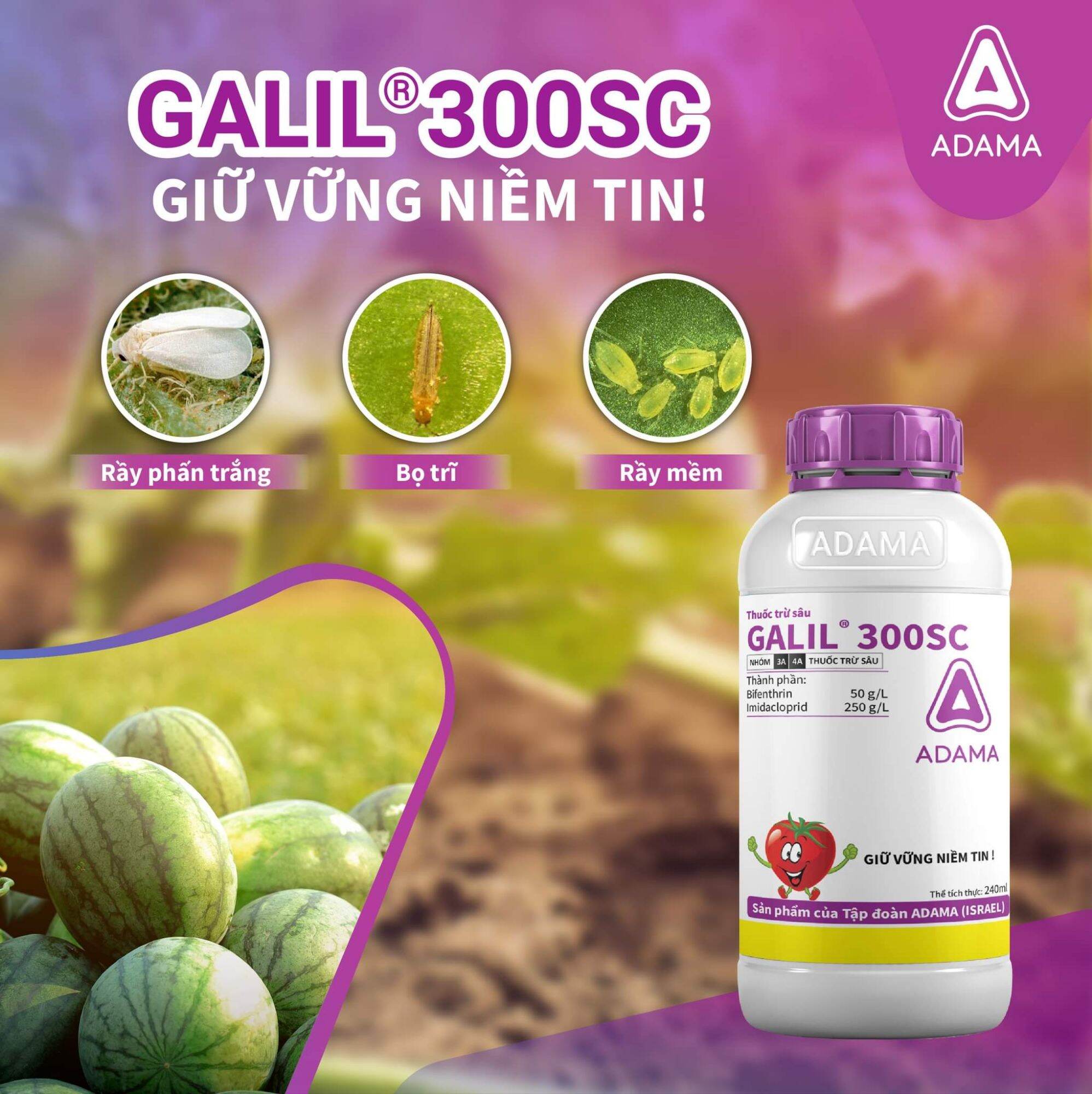 Diệt bọ trĩ rầy xanh rầy nhớt hiệu quả galil 300sc