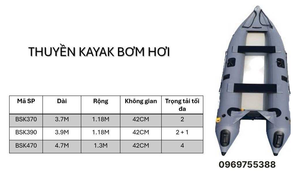 Thuyền hơi KAYAK BSK370CM