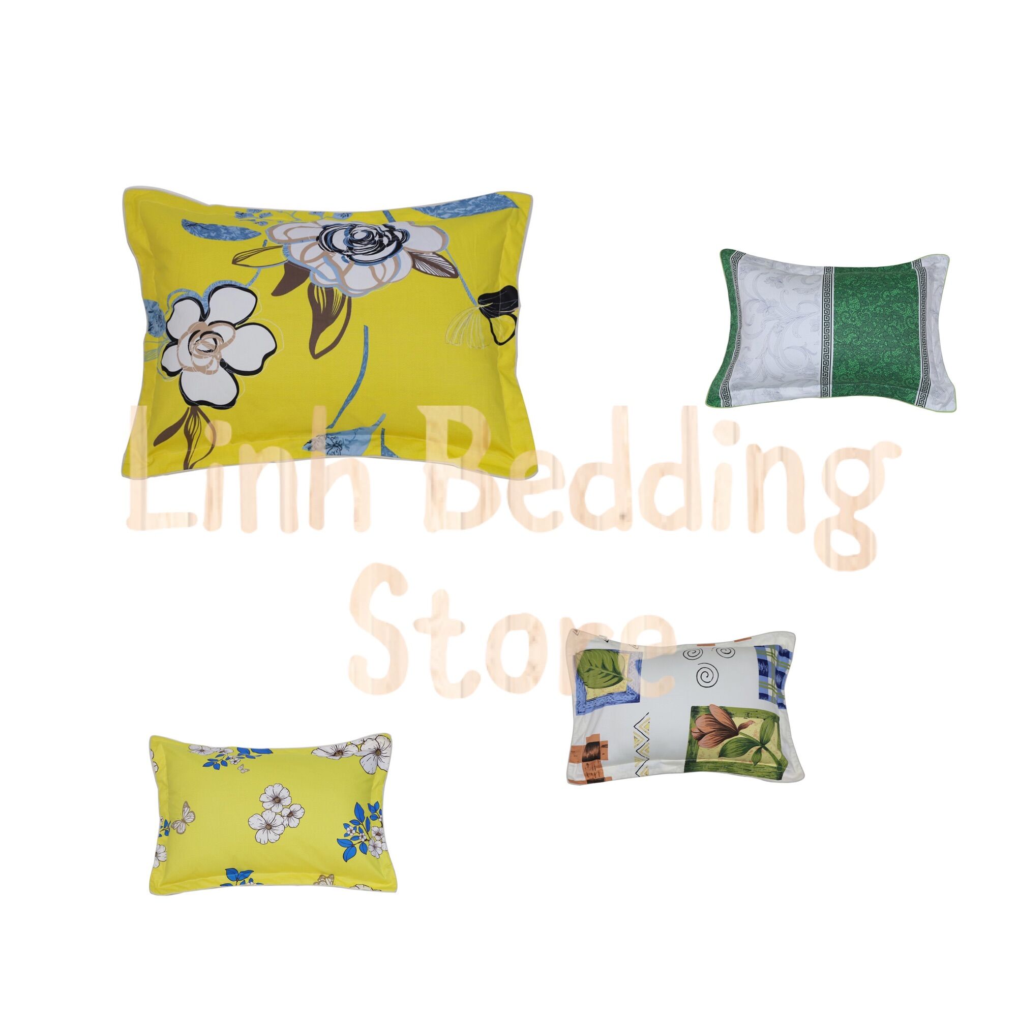 Áo gối đầu 50x70 cm cotton hoa, áo gối hometex