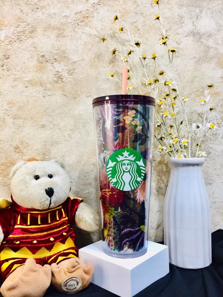 Ly Nhựa Starbucks Floral Foil 710ml