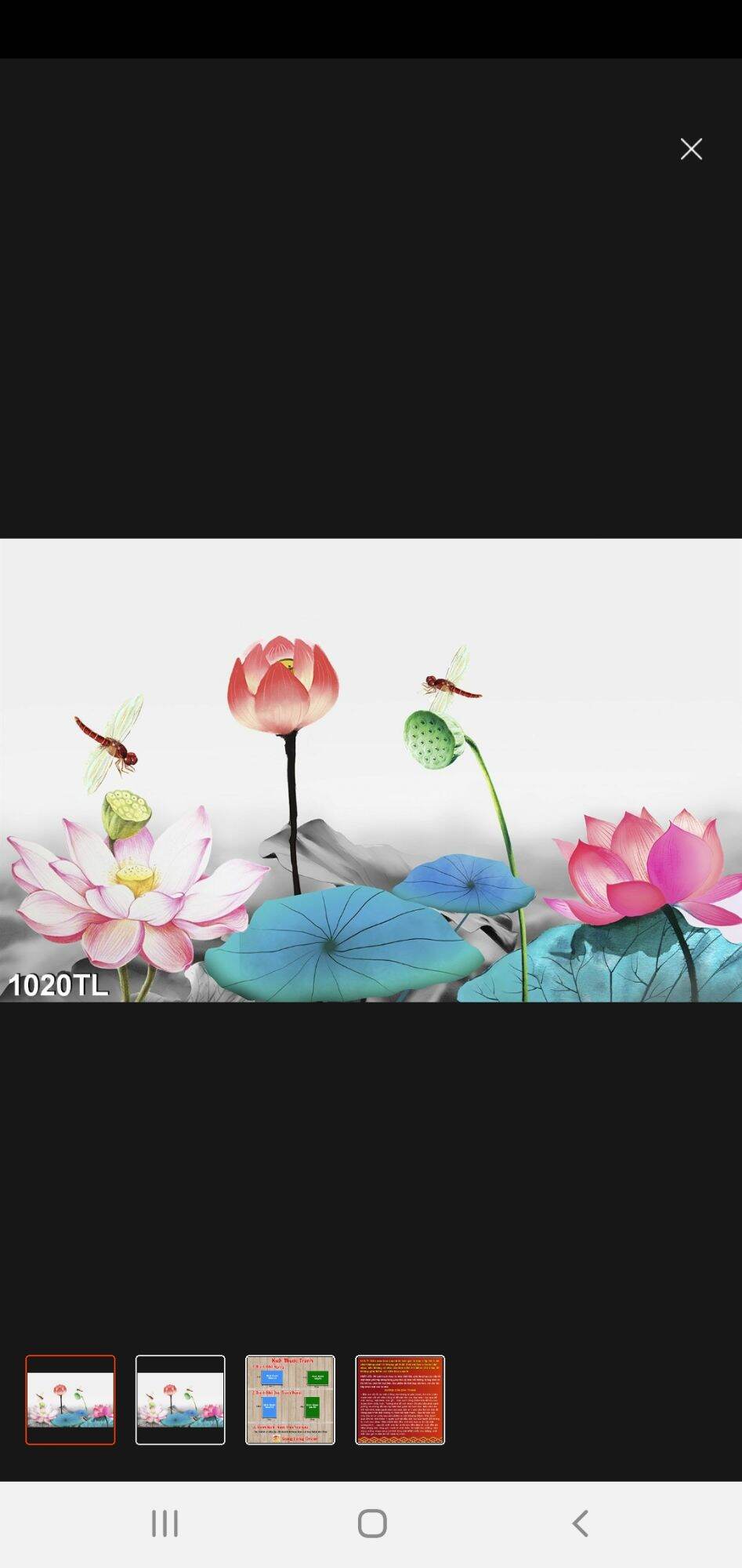 Tranh dán tường 3d hoa sen hồng