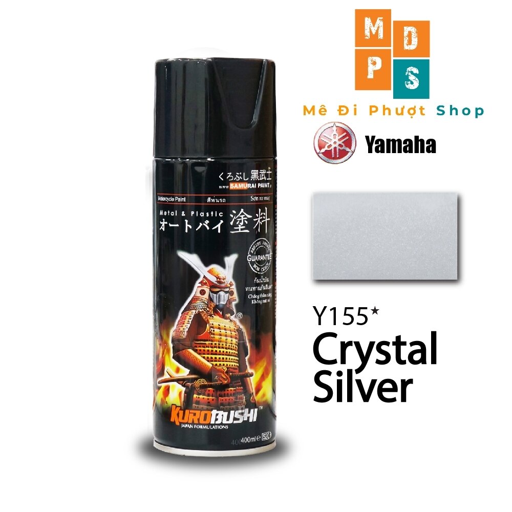 _ y155 _ chai sơn sịt màu bạc pha lê yamaha _ sơn sịt samurai chính hãng _ y155*