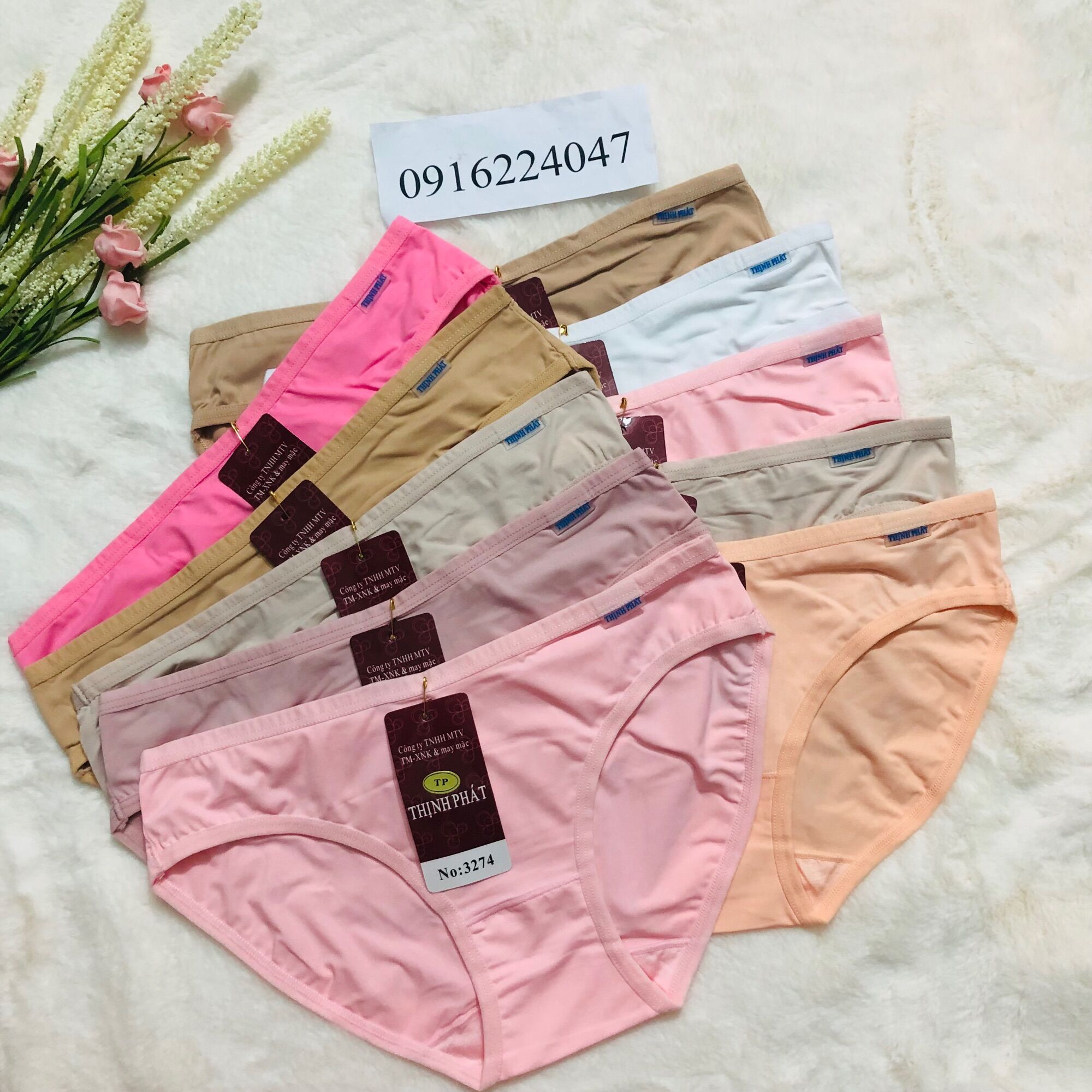 Set 10 Quần lót nữ Thịnh Phát học sinh, quần chíp nữ thun lạnh cao cấp