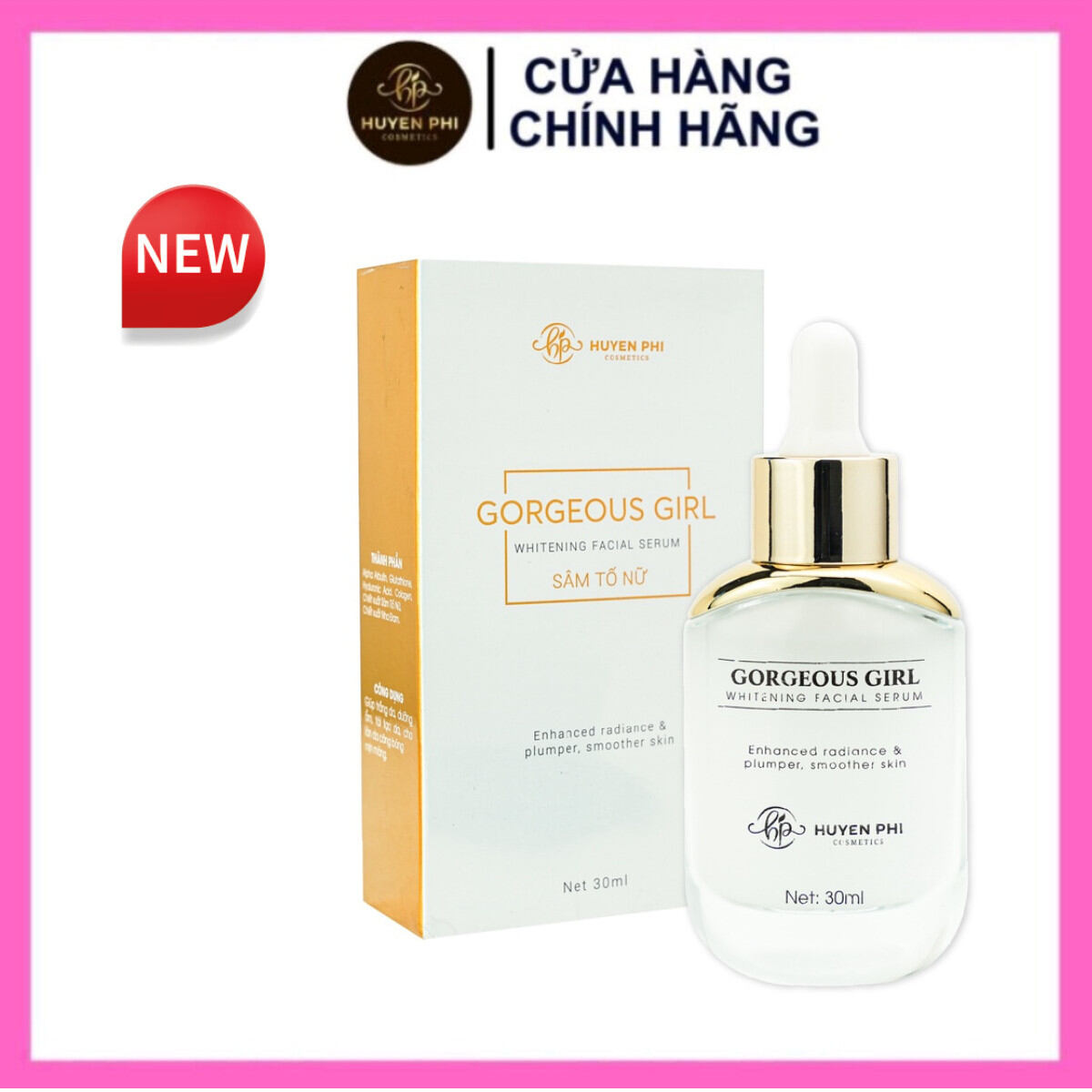 Serum Sâm tố nữ Huyền Phi cấp ẩm tái tạo phục hồi tăng độ đàn hồi cho da