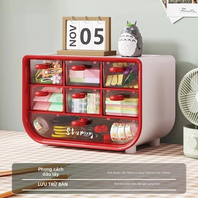 Hộp Đựng Đồ Để Bàn Kiểu Ngăn Kéo Kệ Lưu Trữ Lớn Dành Cho Văn Phòng Ký Túc Xá Sinh Viên Hộp Đựng Văn Phòng Phẩm Nhỏ Hộp Đựng Đồ Trang Sức