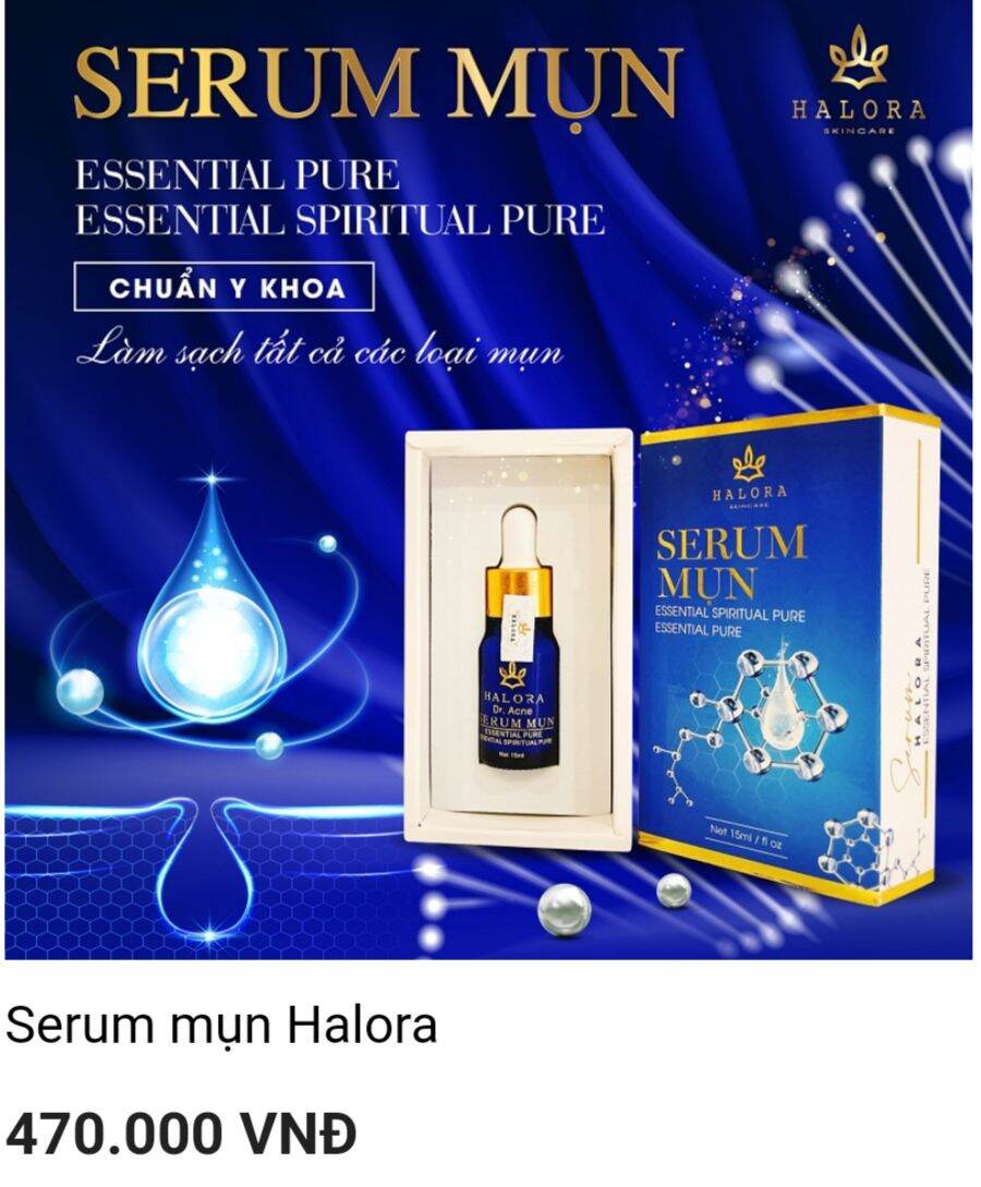Serum ngừa mụn Halora Serum cho da mụn serum ngừa mụn hiệu quả tinh chất cho da mụn Thẩm Mỹ Mộc Tâm An