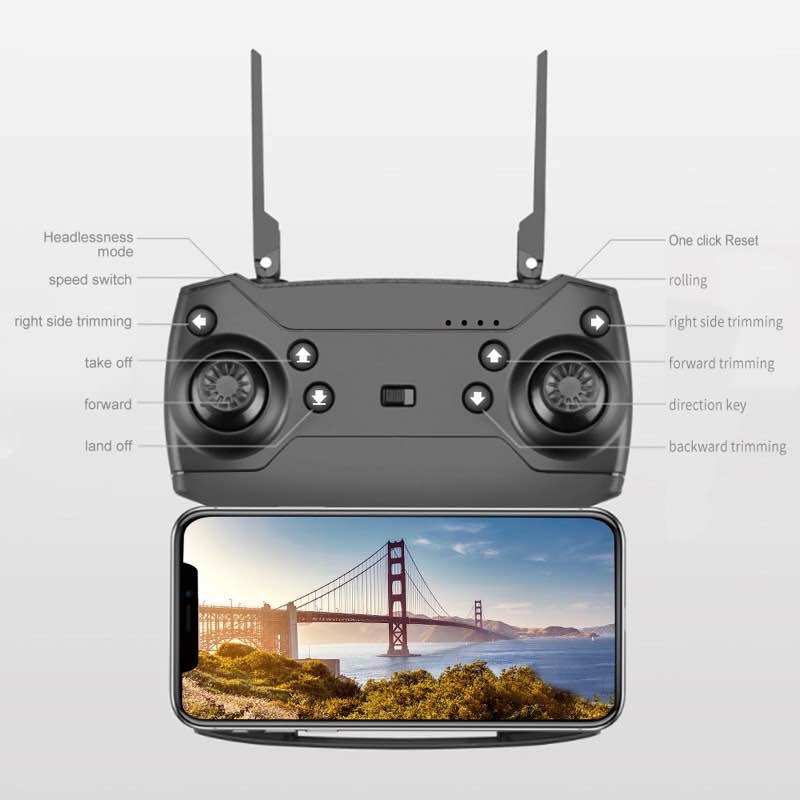 Máy bay E88 Pro, 2 camera 4K,pin 1800mah ( tặng túi đựng)