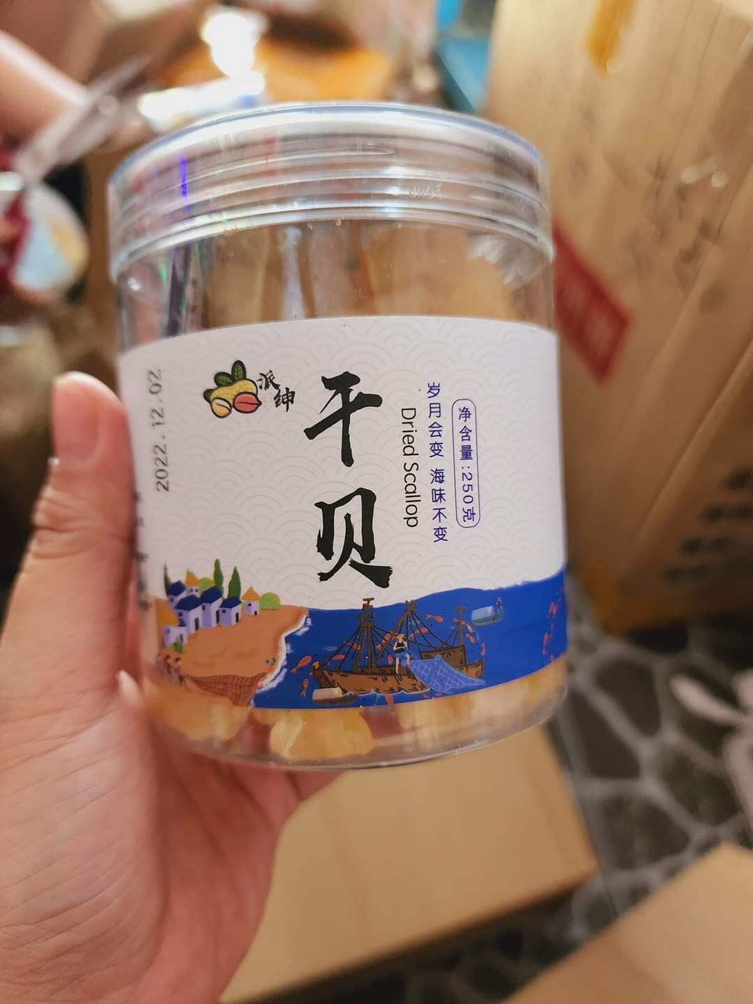 Cồi sò điệp khô ăn liền 250gr