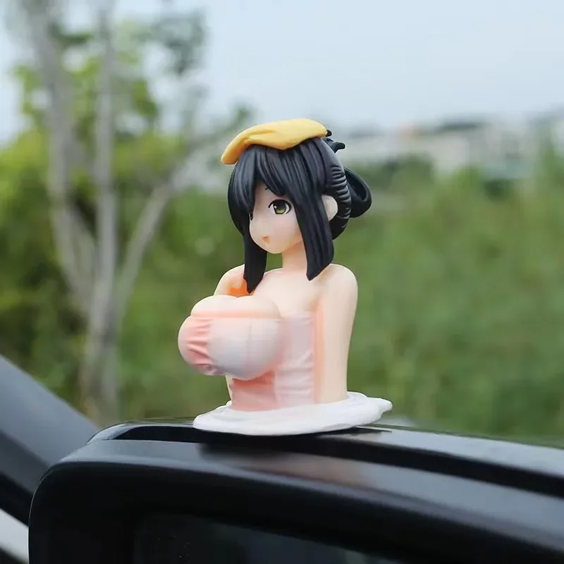 Dễ Thương Kawaii Girl Anime Ngực Lắc Hình Silicone Bảng Điều Khiển Xe Trang Trí Gợi Cảm Búp Bê Tượng
