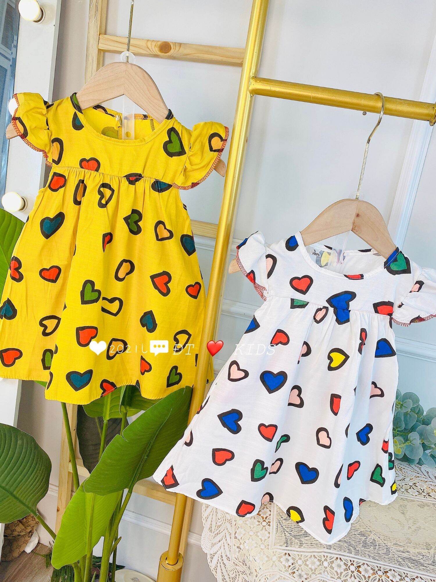 VÁY ĐŨI TRÁI TIM DỄ THƯƠNG CHO BÉ GÁI