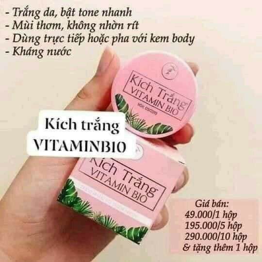 [CHÍNH HÃNG]Combo 5 hũ kem kích trắng Vitamin B10 chiết xuât thiên nhiên dưỡng trắng an toàn không bắt nắng giảm nám da sạm da