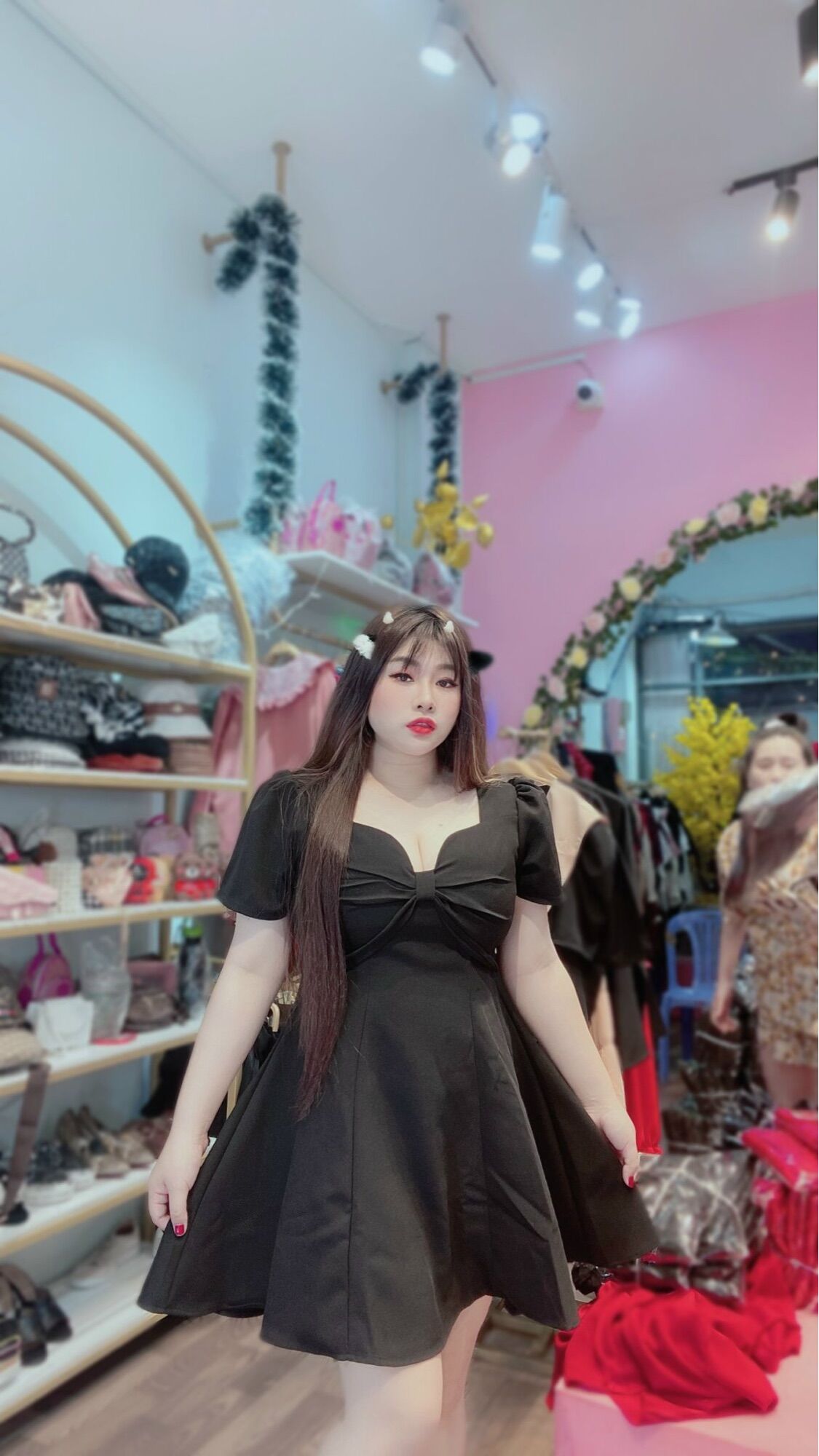 [Ảnh thật] 60-90kg Bigsize ĐẦM NƠ NGỰC SIÊU PHẨM D888