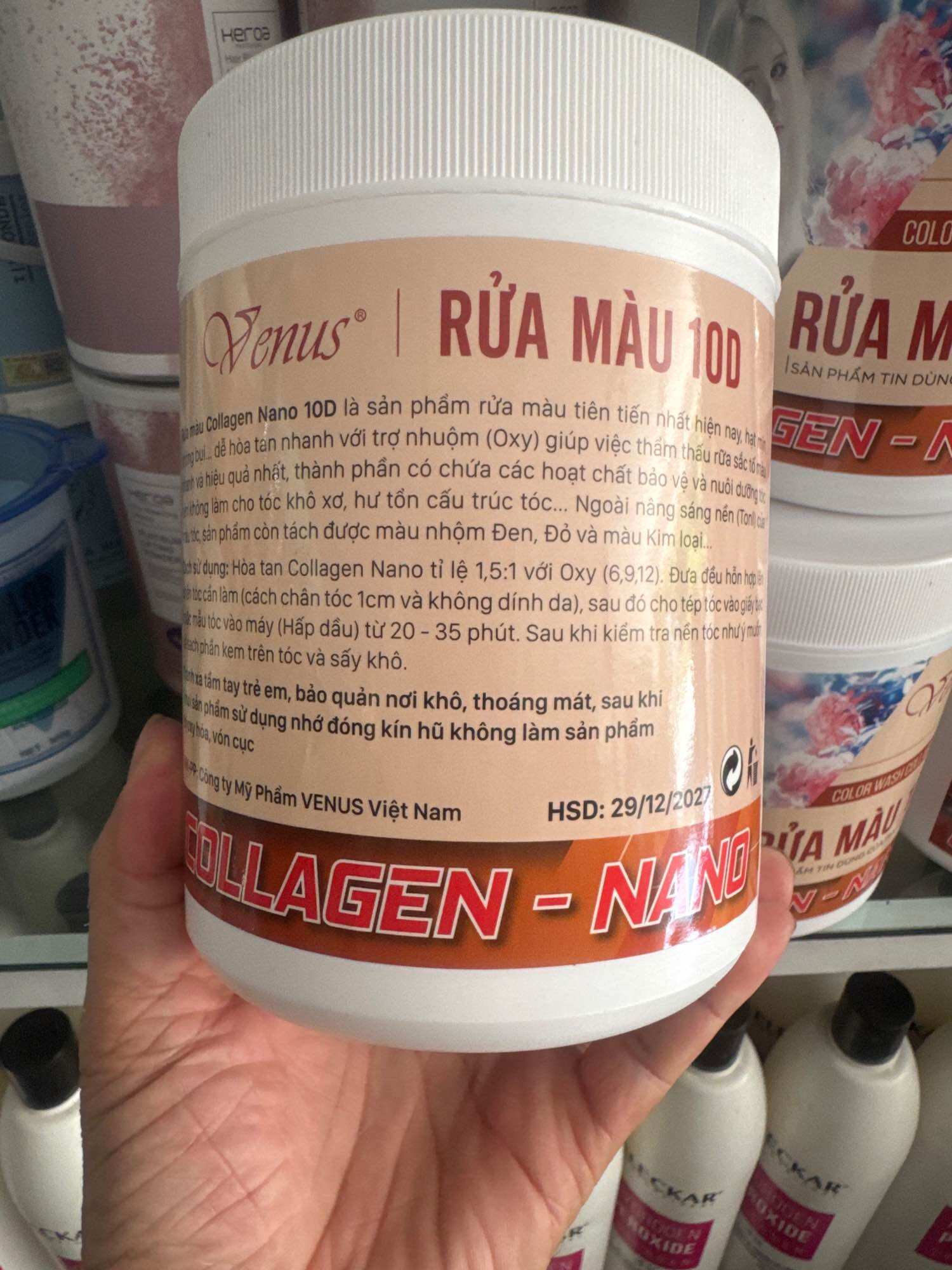 Bột tẩy tóc collagen Venus 10D