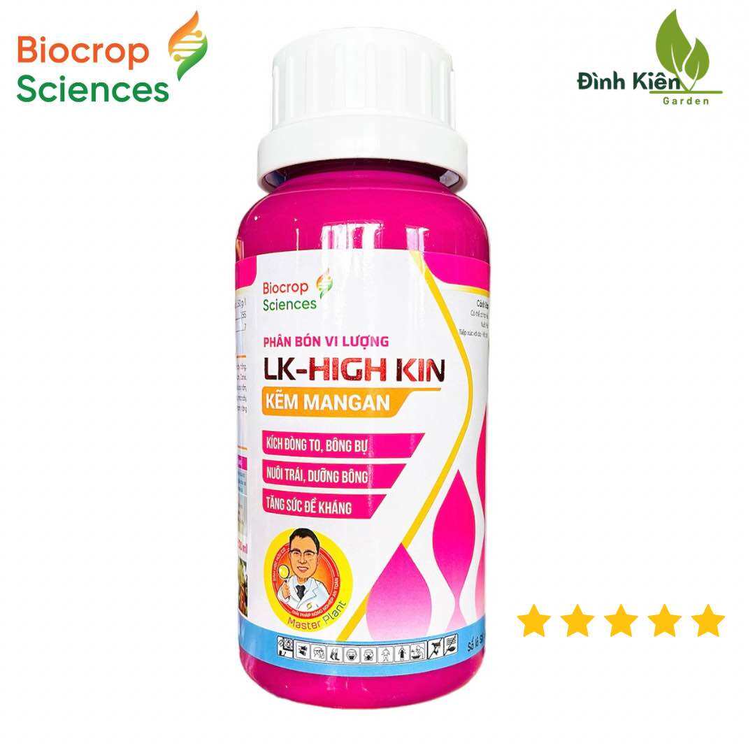 Phân bón vi lượng LK - HIGHKIN của Biocrop Sciences - KẼM MANGAN - Kích đòng to, bông bự, nuôi trái, dưỡng bông, tăng sức đề kháng