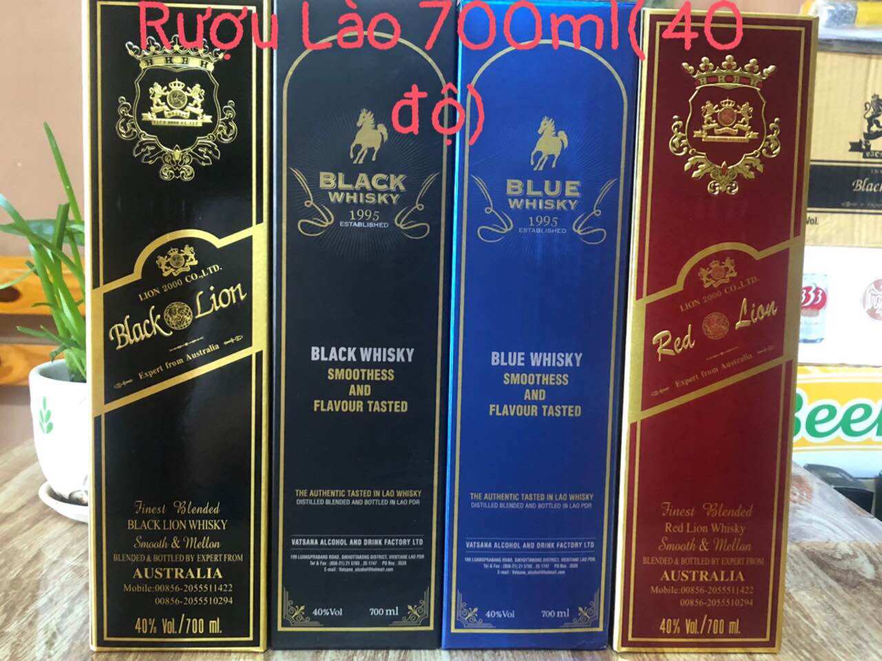 BLACK WHISKY 1995 Lào( 700ml,40o)
