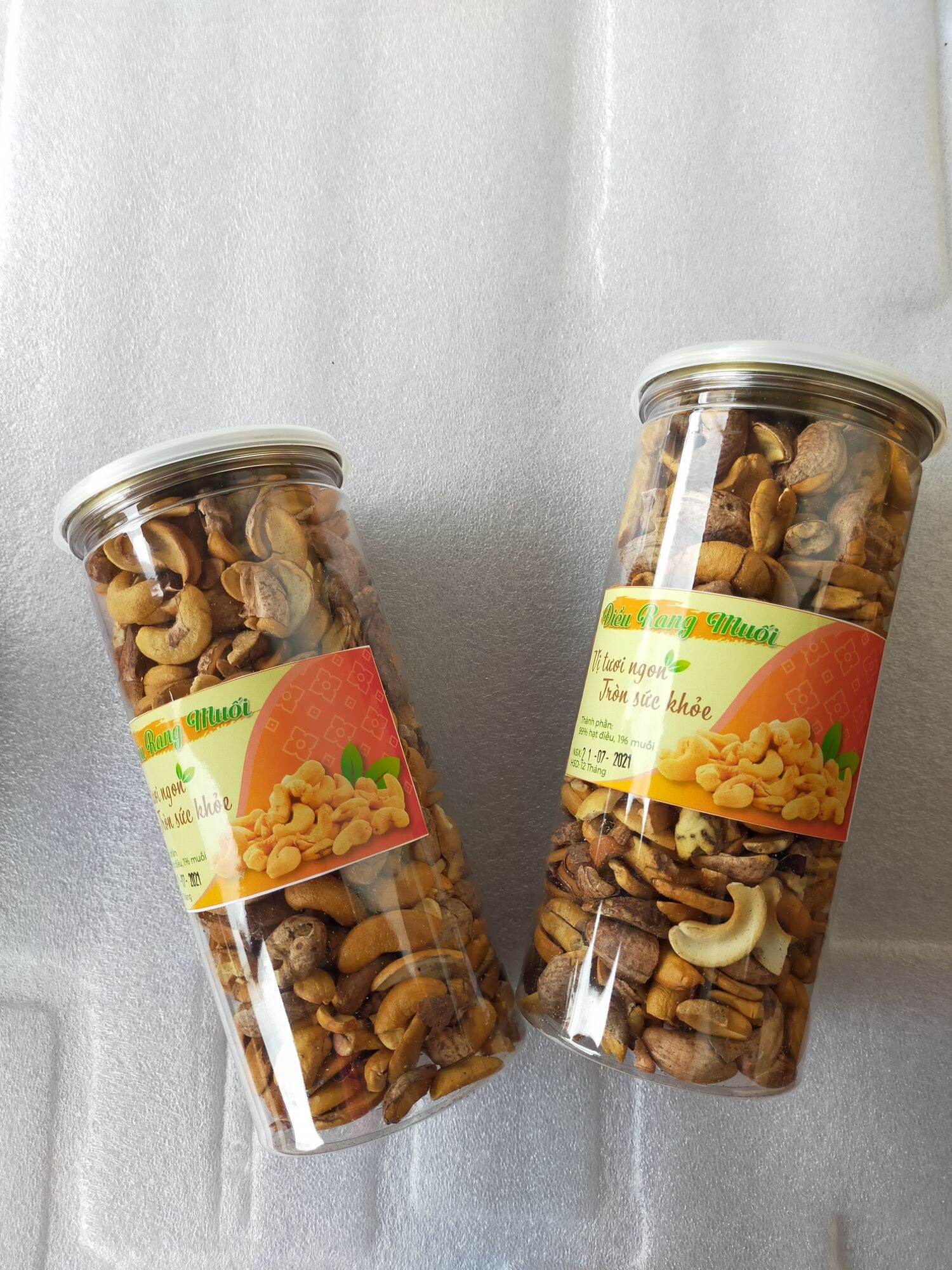 Hạt điều vỡ rang muối còn vỏ lụa 1kg