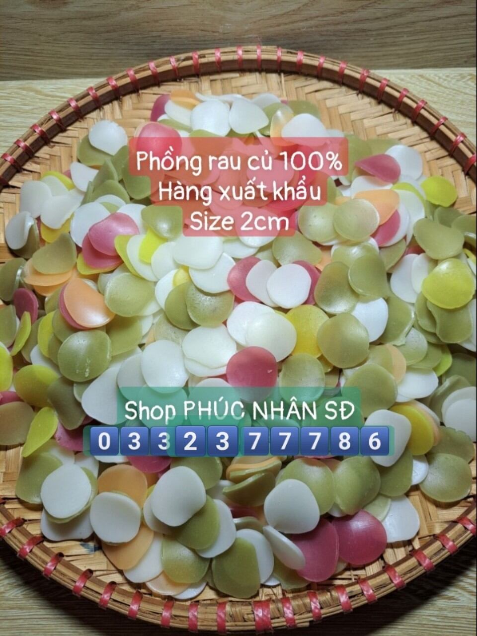 BÁNH PHỒNG TÔM mini size 2cm