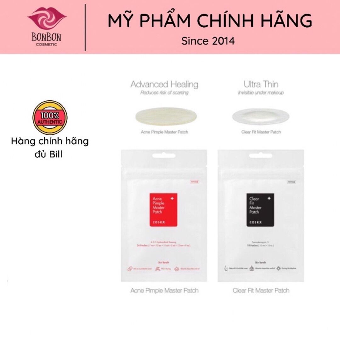Miếng dán mụn cosrx loại bỏ nhân mụn nhanh gọn bonboncosmetic