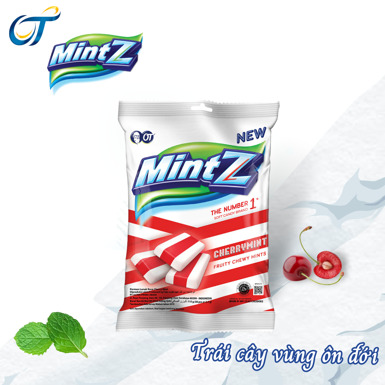 Kẹo Mềm Bạc hà Cherry MintZ  (50 viên/túi)