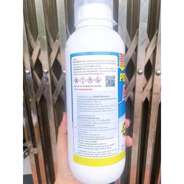 Thuốc diệt muỗi Permethrin Plus chai 100ml
