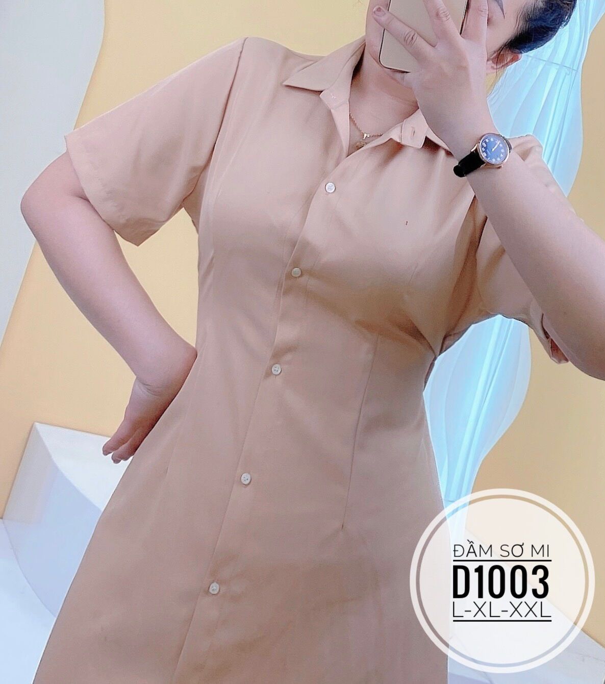Bigsize 60- 90kg ĐẦM SƠ MI ( Ảnh thật)