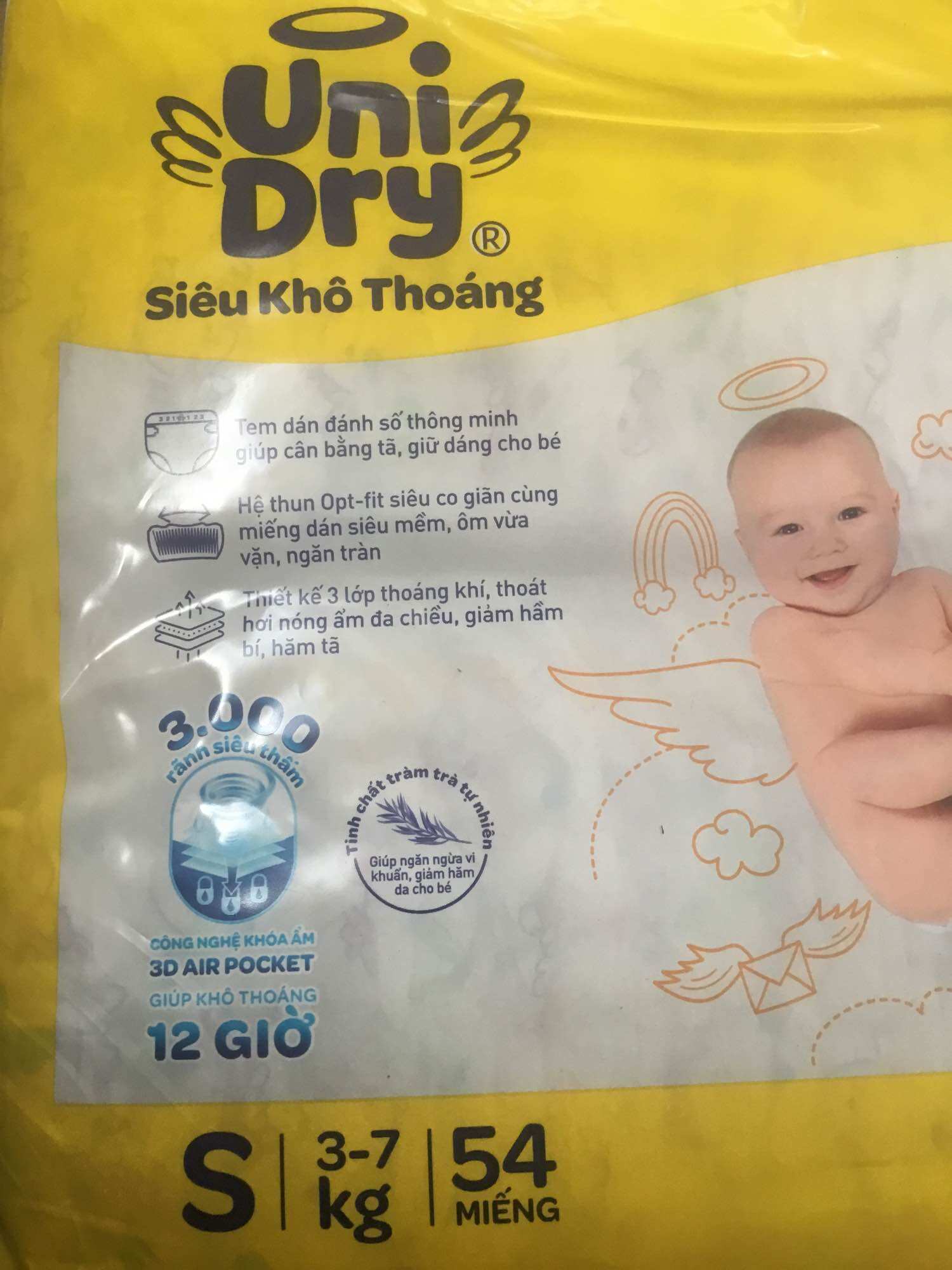 Tã dán Unidry S54  Cho Bé Từ 3-7kg - Date luôn mới