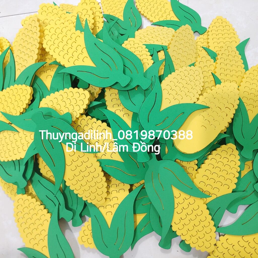 Túi 3 trái bắp mút xốp 5ly mầm non