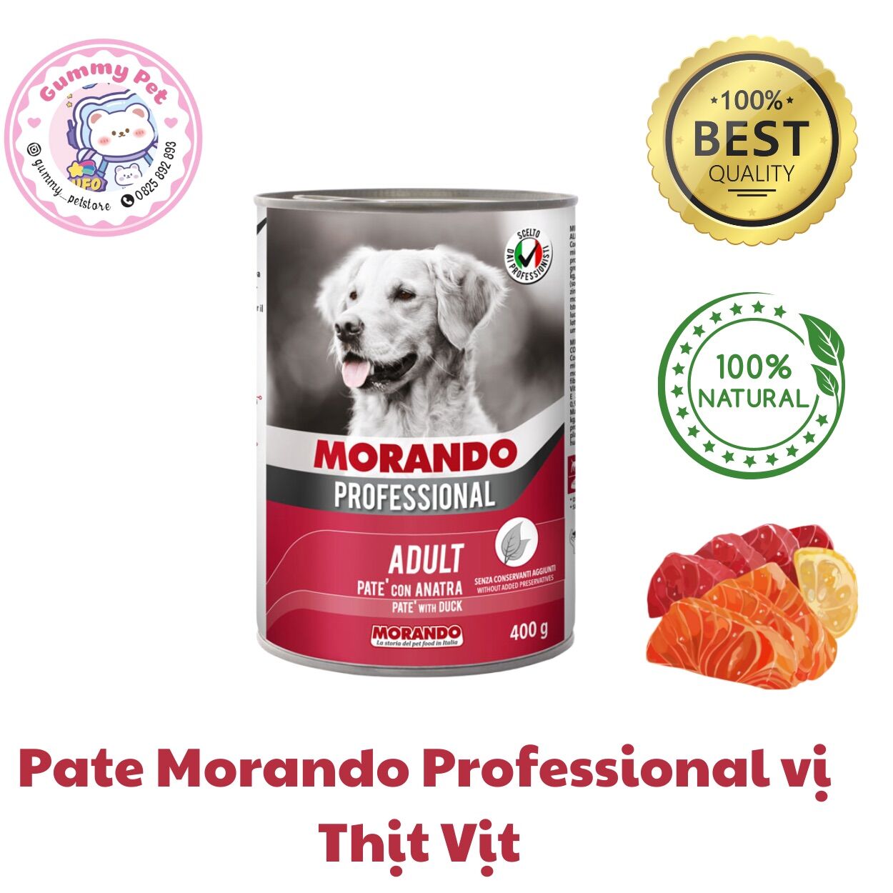 [HCM] PATE MORANDO CHO CHÓ [LON 400gr] - GUMMY PET STORE
