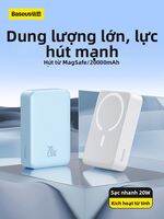 BASEUS | Pin Sạc Dự Phòng Sạc Không Dây Có Tính Năng Từ Tính Được Phê Duyệt Trên Máy Bay 20000mAh