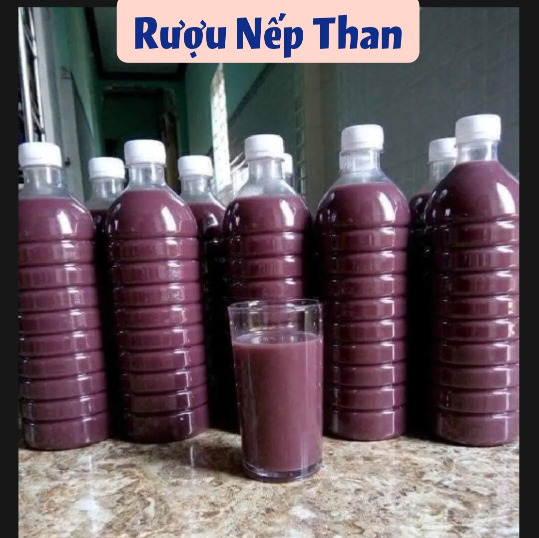 Rượu Nếp Than Nguyên Chất Đậm Đặc /Chai 1 Lít