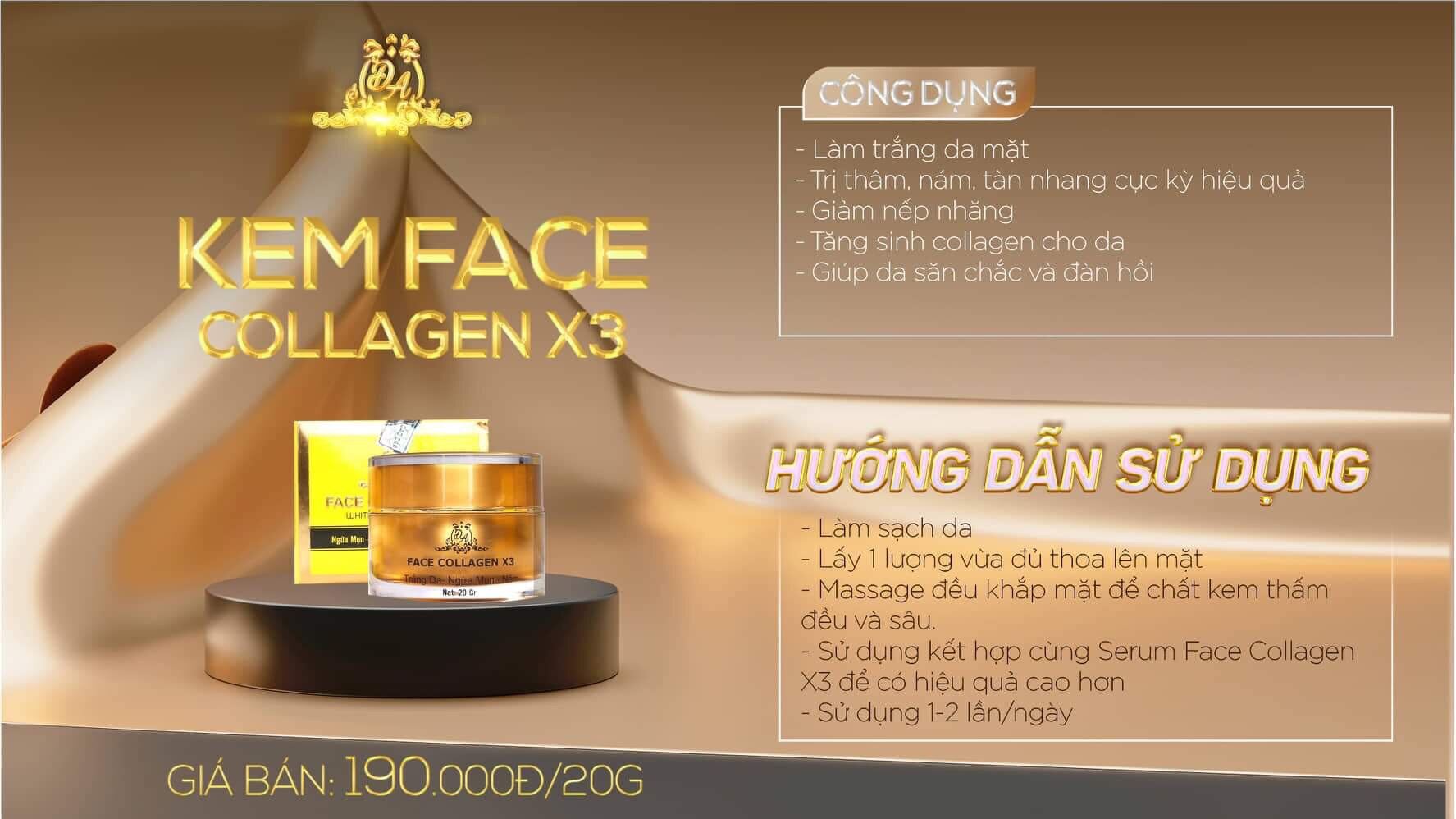 [Hcm]Kem Face Collagen X3 Chính Hãng Mỹ Phẩm Đông Anh