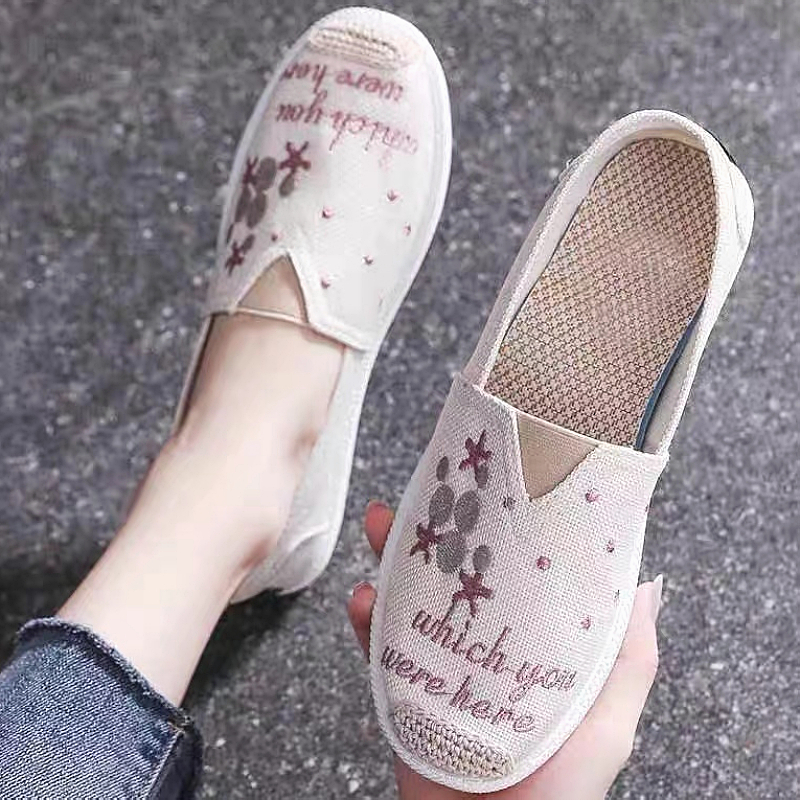 Giày Vải Bắc Kinh Cũ Mẫu Mới Xuân Hè Giày Vải Bố Kiểu Nữ Thường Ngày Trào