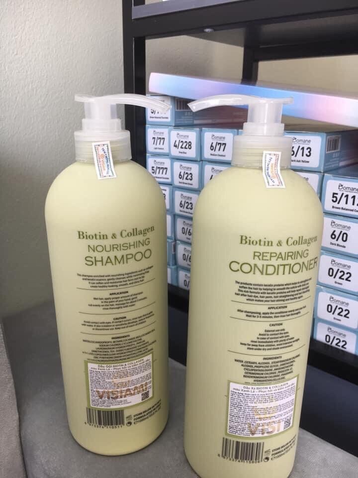 Cặp đôi dầu gội+ dầu xả Biotin&Collagen