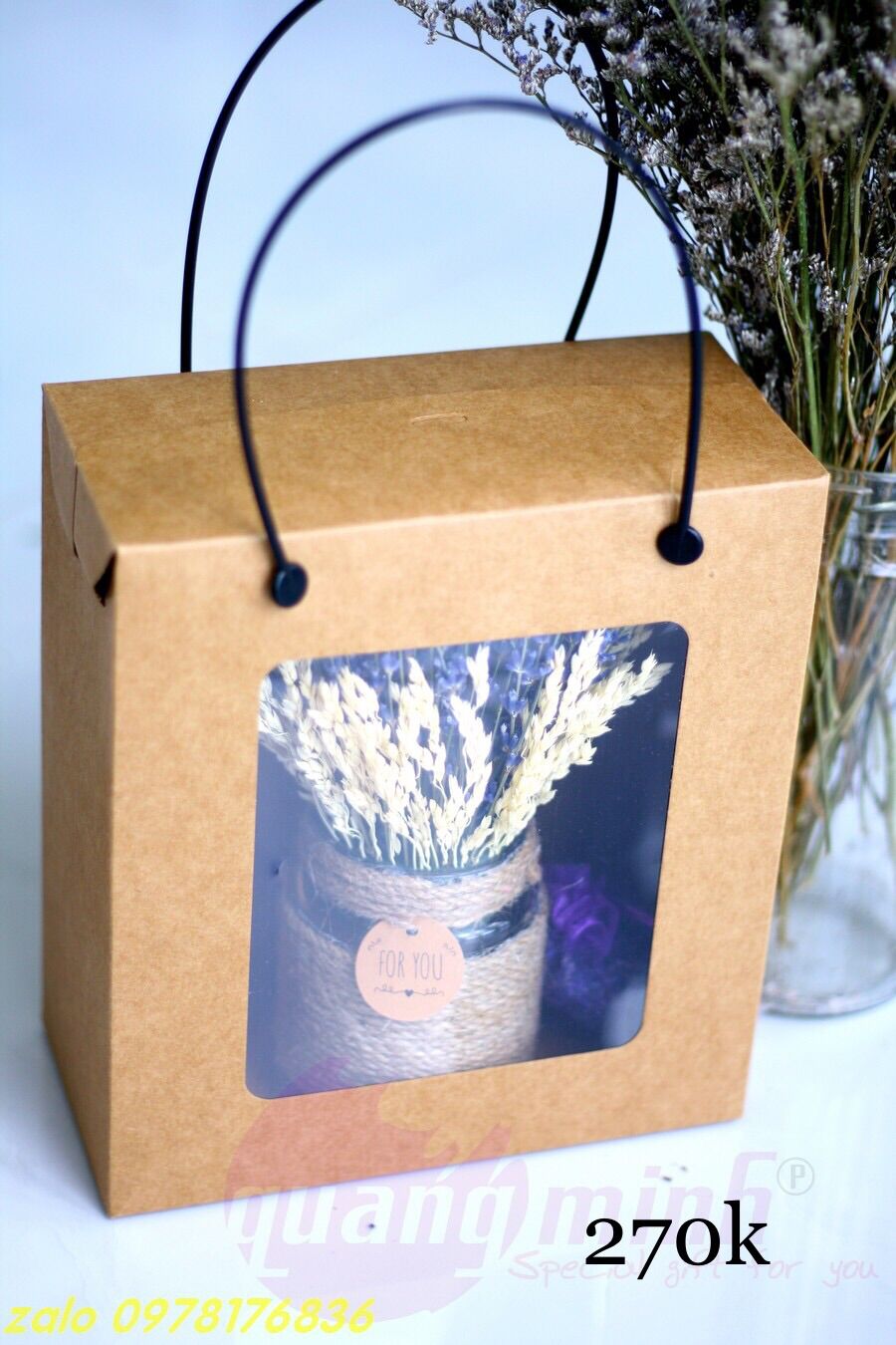 Lọ hoa lavender khô Vintage