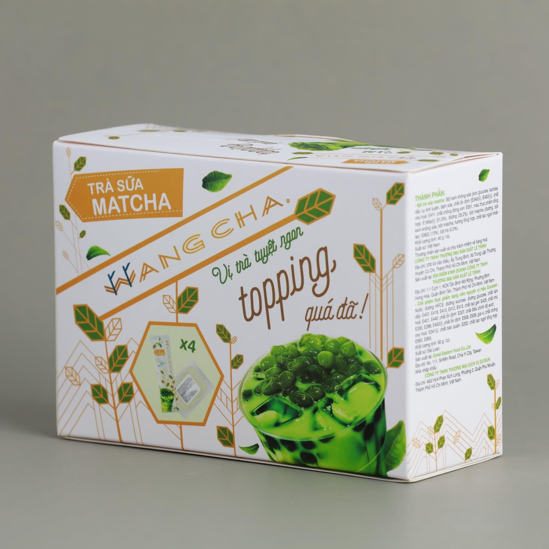 Hộp trà sữa Wangcha Matcha