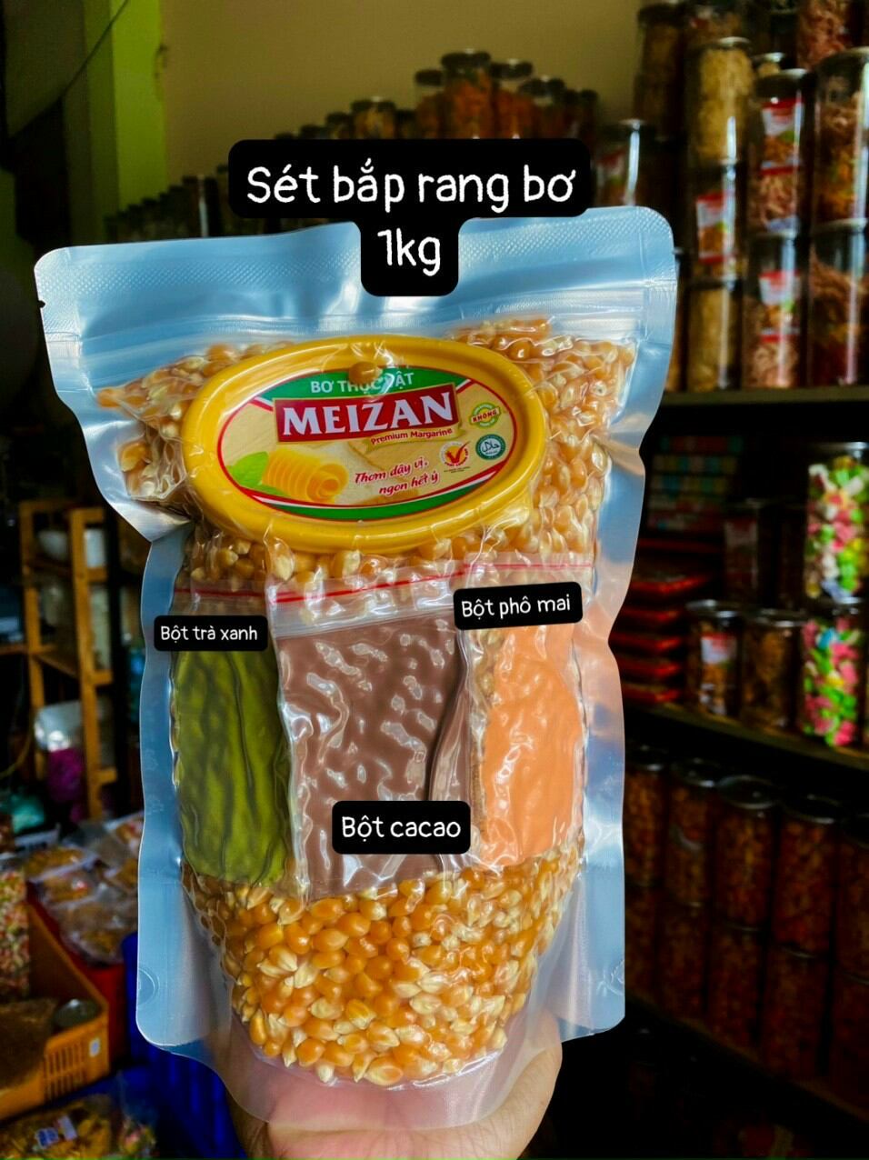 Sét 1kg bắp rang bơ đủ vị